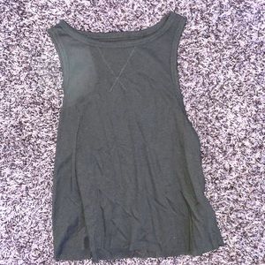 army green short/cropped tank